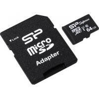 Карта памяти Silicon Power 64GB Superior microSDXC Class 10 UHS-I U1 (SD адаптер) / SP064GBSTXDU1V10SP