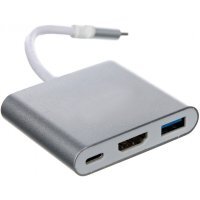 USB концентратор Telecom USB3.1 TypeCm to HDMI+USB3.0 +PD charging 4K@30Hz,