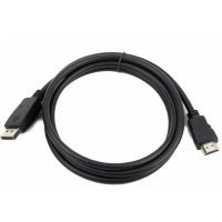 Кабель DisplayPort to HDMI Gembird Cablexpert 3м, 20M/19M, черный, экран, пакет(CC-DP-HDMI-3M)