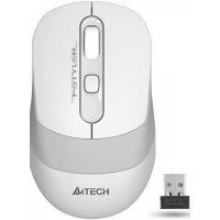 Мышь A4Tech A4 Fstyler FG10 белый/серый оптическая (2000dpi) беспроводная USB (4but)