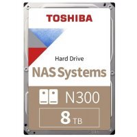Жесткий диск ПК Toshiba SATA-III 8Tb HDWG180UZSVA NAS N300 (7200rpm) 256Mb 3.5" Bulk