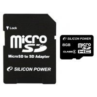 ����� ������ Silicon Power 8GB microSDHC Class 4 (SD �������)