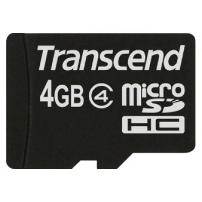 Фото Карта памяти Transcend 4Gb microSDHC Class 4 No Box & Adapter (TS4GUSDC4)