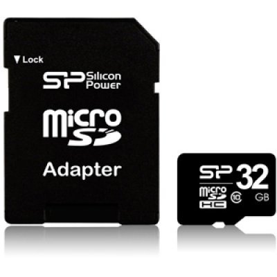    Silicon Power 32Gb microSD Class 10 SP032GBSTH010V10-SP + adapter