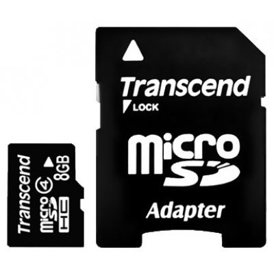 Фото Карта памяти Transcend 8Gb microSDHC class 4 TS8GUSDHC4