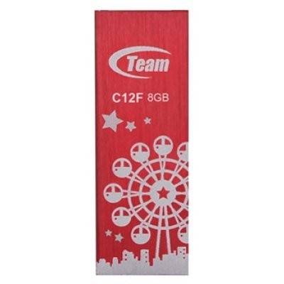  USB    8Gb TEAM C12F Drive, Red (765441008809)