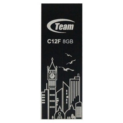  USB    8Gb TEAM C12F Drive, Black (765441008724)