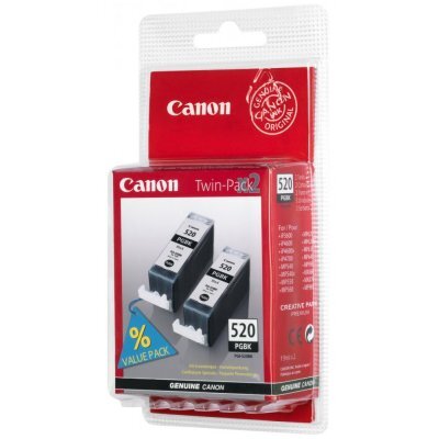   Canon PGI-520BK  Pixma iP3600/4600/MP540/620 2*19ml. (2932B012)