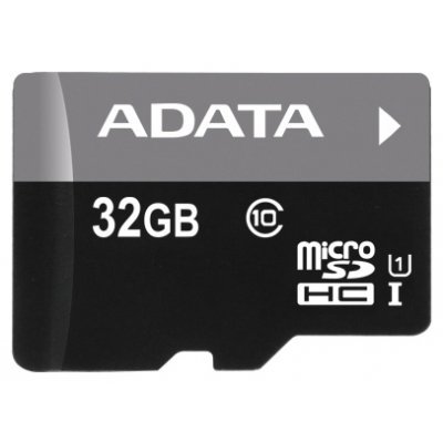    ADATA Premier 32GB microSDHC Class 10 UHS-I U1 + SD adapter (<span style="color:#f4a944"></span>)