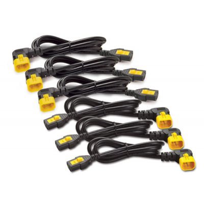    APC Power Cord Kit (6 pack), Locking, C13 to C14 (90 Degree), 1.8m AP8706R-WW