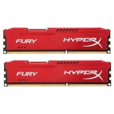      Kingston HyperX DDR-III 8GB (PC3-12800) 1600MHz Kit (2 x 4Gb) FURY Red Series