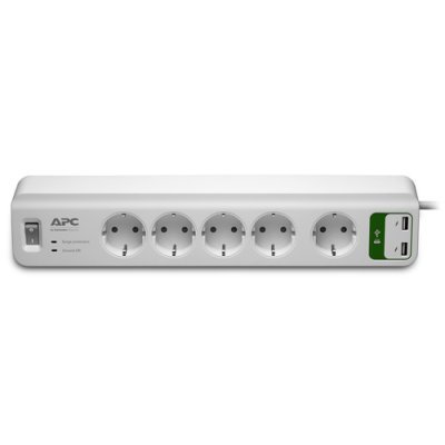    APC PM5U-RS Essential SurgeArrest 5  5V, 2.4A + 2 port USB Charger, 1.8 