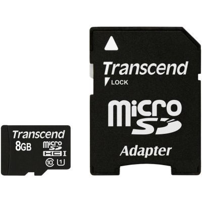    Transcend 8GB microSDHC Class 10 UHS-I 300X PREMIUM + adapter