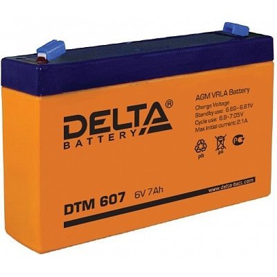 Фото Аккумуляторная батарея для ИБП Delta DTM 607