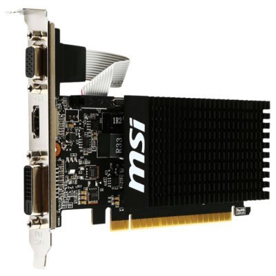    MSI GeForce GT 710 954Mhz PCI-E 2.0 2048Mb 1600Mhz 64 bit DVI HDMI HDCP Silent