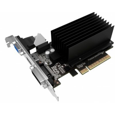    Palit GeForce GT 710 954Mhz PCI-E 2.0 2048Mb 1600Mhz 64 bit DVI HDMI HDCP Silent