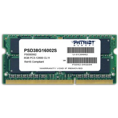      Patriot PSD38G16002S DDR3 8Gb 1600MHz