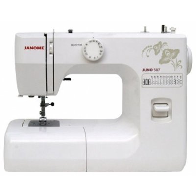 Фото Швейная машина Janome Juno 507 белый/цветы