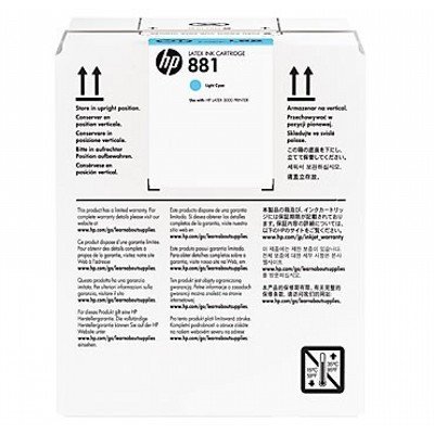      HP 881 5-Ltr Lt Cyan Latex Ink Cartridge