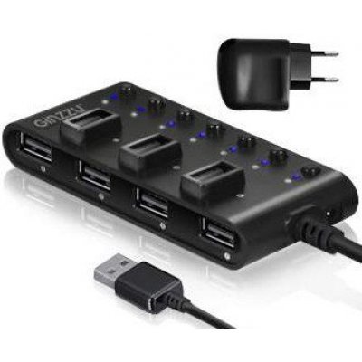 Фото USB концентратор Ginzzu GR-487UAB