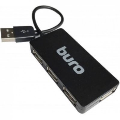 Фото USB концентратор Buro BU-HUB4-U2.0-Slim черный