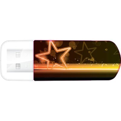 Фото USB накопитель Verbatim 32Gb Mini Neon Edition оранжевый/рисунок