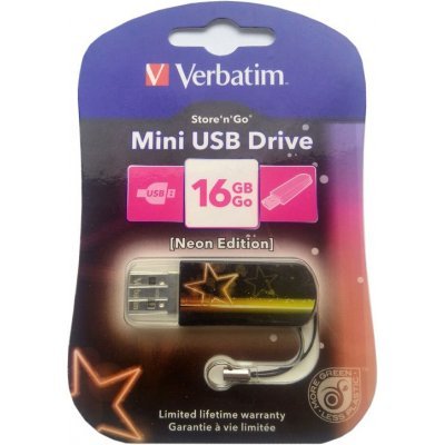  USB  Verbatim 16Gb Mini Neon Edition /