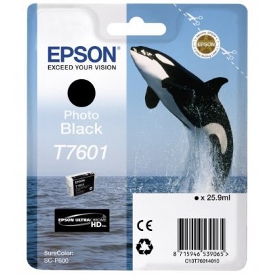 Фото Картридж для струйных аппаратов Epson T7601 черный фото для SC-P600