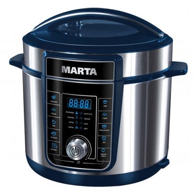 Фото Мультиварка Marta MT-4320 серебристо-синяя