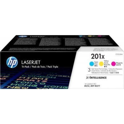 Фото Тонер-картридж для лазерных аппаратов HP 201X CF253XM (3-Pack) увеличенной емкости,