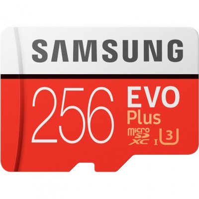    Samsung 256GB MB-MC256GA/RU MicroSDXC EVO Plus v2 UHS-I U3 + SD Adapter (R100/W90Mb/s)
