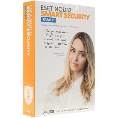      ESET Smart Security Family -   1    20 3 devices Box (NOD32-ESM-1220(BOX)-1-3)
