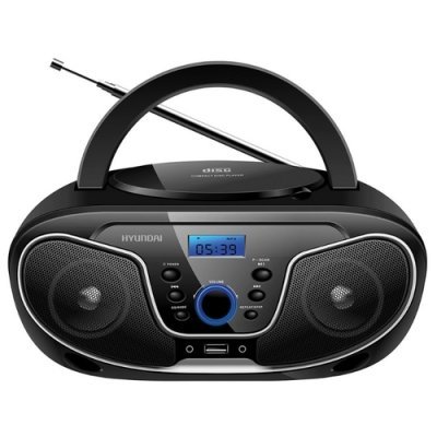Фото Аудиомагнитола Hyundai H-PCD140 черный/серый