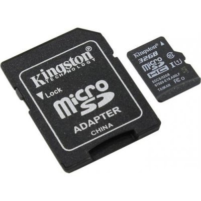    Kingston 32Gb microSDHC Class10 SDCS/32GB + adapter