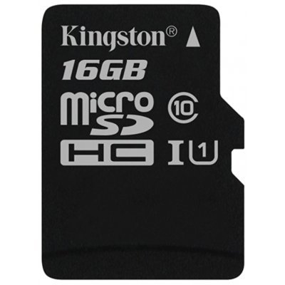    Kingston 16GB microSDHC SDCS/16GB Class 10 Canvas Select + adapter