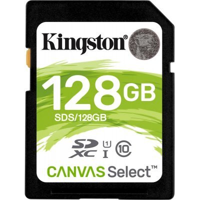 Фото Карта памяти Kingston 128GB SDXC Class 10 UHS-I U1 Canvas Select 80Mb/s (SDS/128GB)