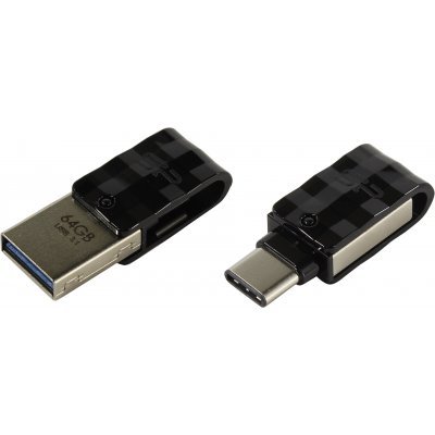 Фото USB накопитель Silicon Power 64Gb Mobile C31, OTG, USB 3.1/Type-C, Черный (SP064GBUC3C31V1K)