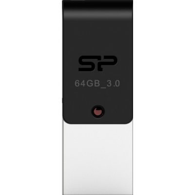 Фото USB накопитель Silicon Power 64Gb Mobile X31 OTG, USB 3.0/MicroUSB, Черный (SP064GBUF3X31V1K)