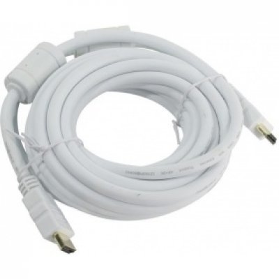 Фото Кабель HDMI AOPEN 19M/M ACG711DW-5M ver 2.0, 5М, 2 фильтра, белый