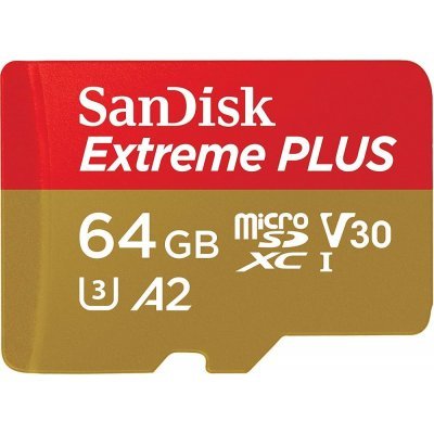    Sandisk 64GB microSDXC Class 10 UHS-I A2 C10 V30 U3 Extreme Plus (SD ) 170MB/s