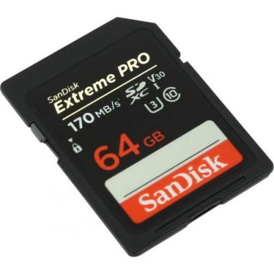    Sandisk 64GB SDXC Class 10 V30 UHS-I U3 Extreme Pro 170MB/s