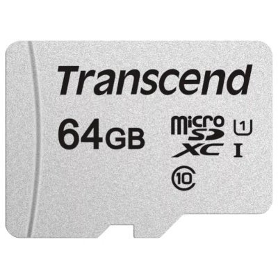    Transcend 64GB microSDXC Class 10 UHS-I U1 TS64GUSD300S