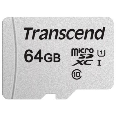    Transcend 64GB microSDXC Class 10 UHS-I U1 TS64GUSD300S