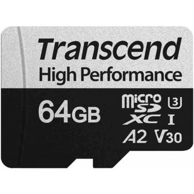    Transcend 64GB microSDXC High Performance, UHS-I U3, V30, TS64GUSD330S