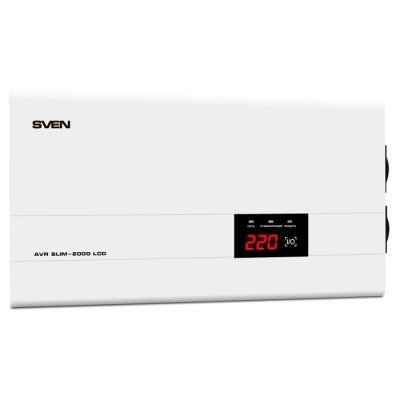    SVEN Stabilizer AVR SLIM-2000 LCD, Relay, 1200W, 2000VA SV-013950