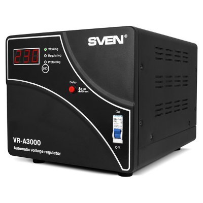    SVEN Stabilizer VR-A3000, Relay, 3000VA, 1800W SV-014940