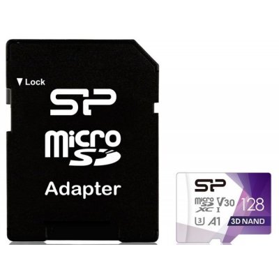    Silicon Power 128GB microSDXC Superior Pro A1 Class 10 UHS-I U3 Colorful 100/80 Mb/s (SD )