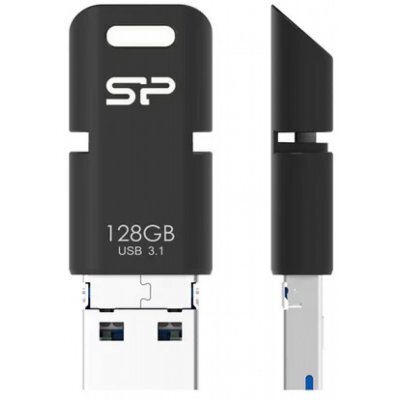 Фото USB накопитель Silicon Power 128Gb Mobile C50, OTG, USB 3.1/Type-C/MicroUSB, Черный