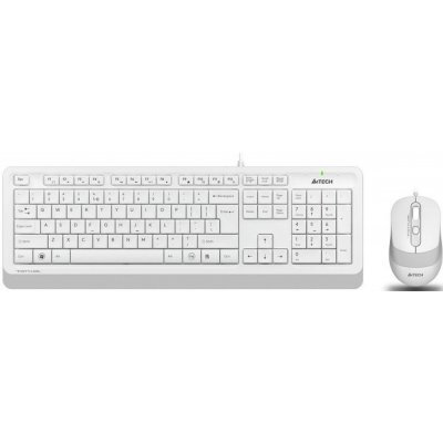 Фото Комплект клавиатура+мышь A4Tech A4 Fstyler F1010 клав:белый/серый мышь:белый/серый USB Multimedia