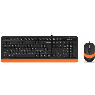 Фото Комплект клавиатура+мышь A4Tech A4 Fstyler F1010 клав:черный/оранжевый мышь:черный/оранжевый USB Multimedia